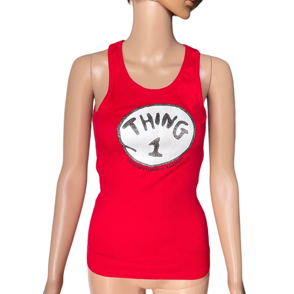 Universal Studios Thing 1 Tank Top Women Sz L Gently used
